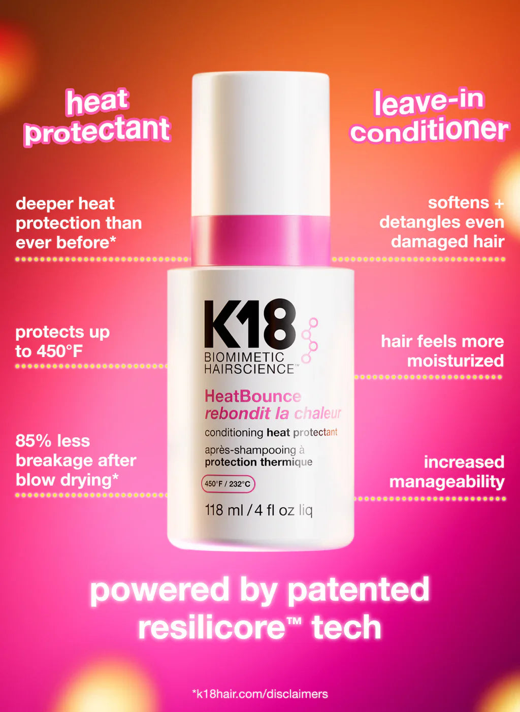 K18 Heatbounce Heat Protectant